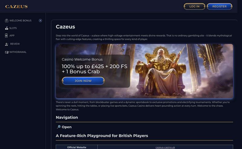 Avis sur Cazeus Casino